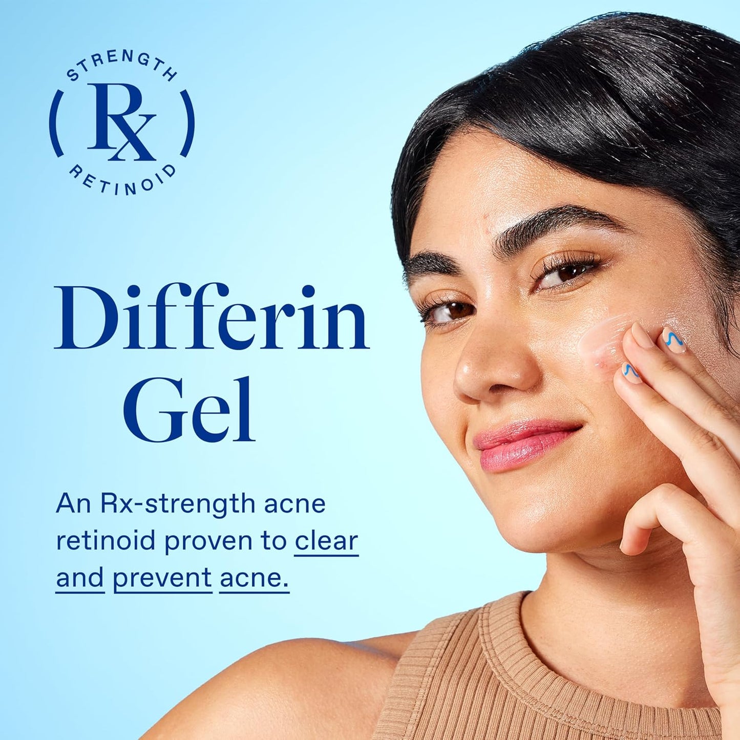 Differin Acne Treatment Gel, 60 Day Supply, Retinoid Treatment for Face with 0.1% Adapalene, Gentle Skin Care for Acne Prone Sensitive Skin..