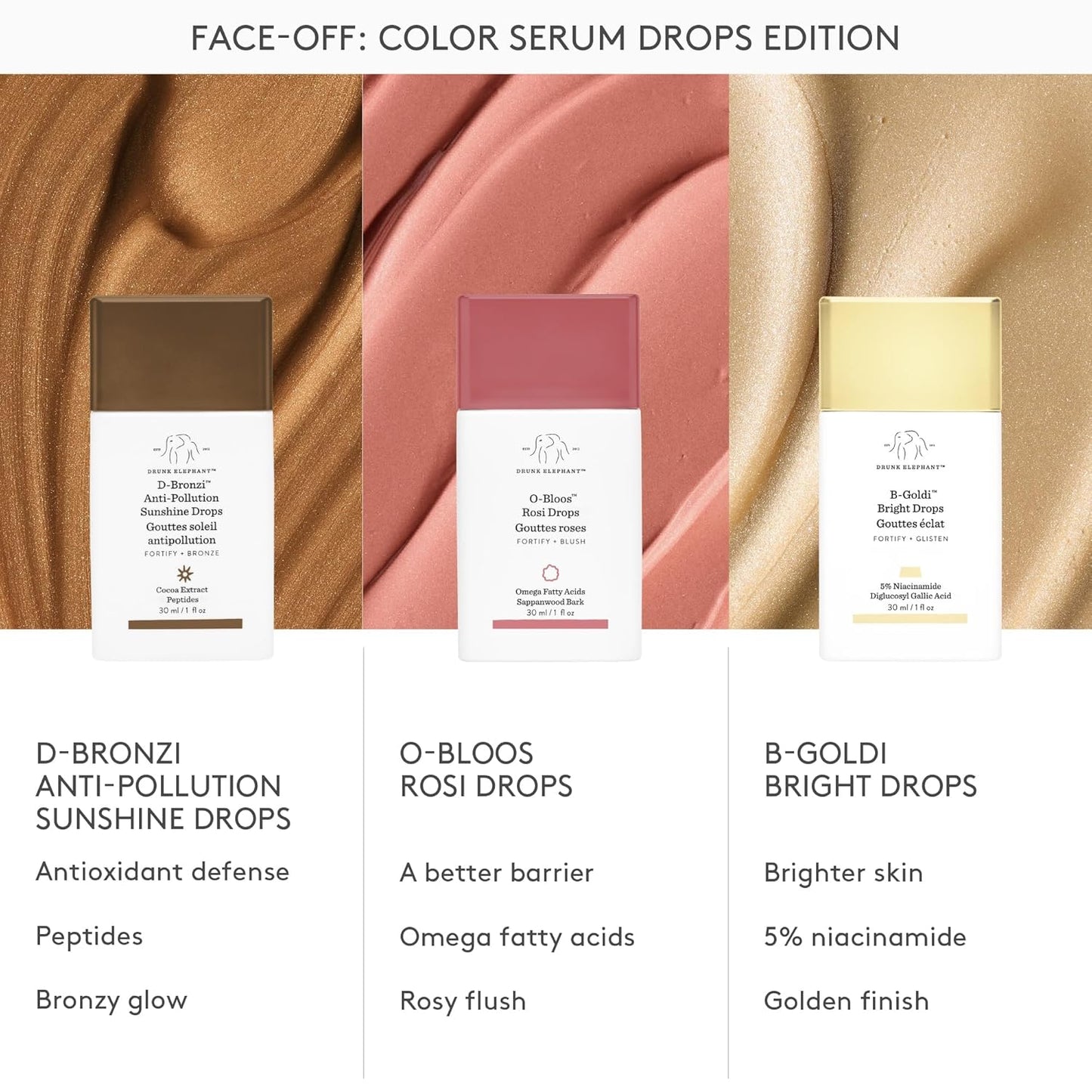 Drunk Elephant D-Bronzi Sunshine Drops - Bronzing Color Serum Drops - Clean Clinical Skincare - Cruelty-Free..