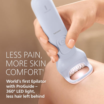 Philips Epilator Series 8000 - Cordless Wet and Dry Electric Epilator, Hair Removal for Legs and Body..