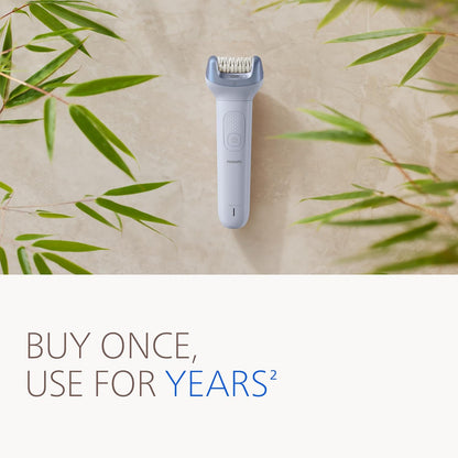 Philips Epilator Series 8000 - Cordless Wet and Dry Electric Epilator, Hair Removal for Legs and Body..