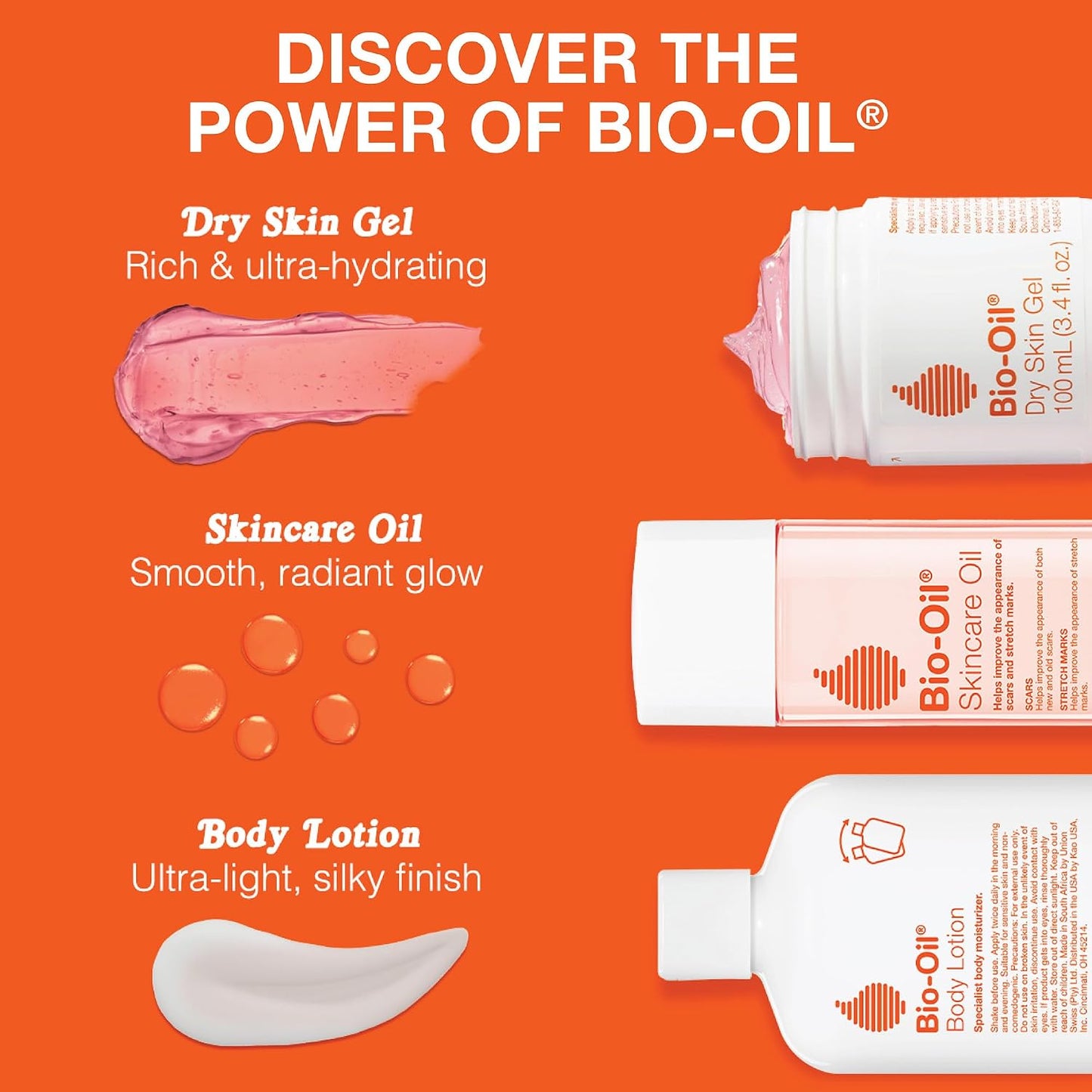 Bio-Oil Dry Skin Gel Moisturizer, Vitamin B3, Face &amp; Body, 6.7 fl oz | Non-Comedogenic, Fast-Absorbing Gel, Sensitive & Dry Skin..