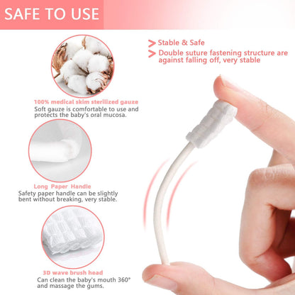 62PCS Baby Tongue Cleaner, Oral Cleaner Newborn Baby Tooth Brush