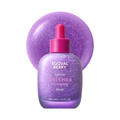 EQQUALBERRY Bakuchiol Plumping Face Serum - Retinol Natural Alternative for Sensitive Skin..