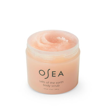 OSEA Salts of the Earth Body Scrub 12 oz - Pink Himalayan Salt Scrub - Gentle Body Exfoliation Skincare - Ideal Spa Gift for Pampering..