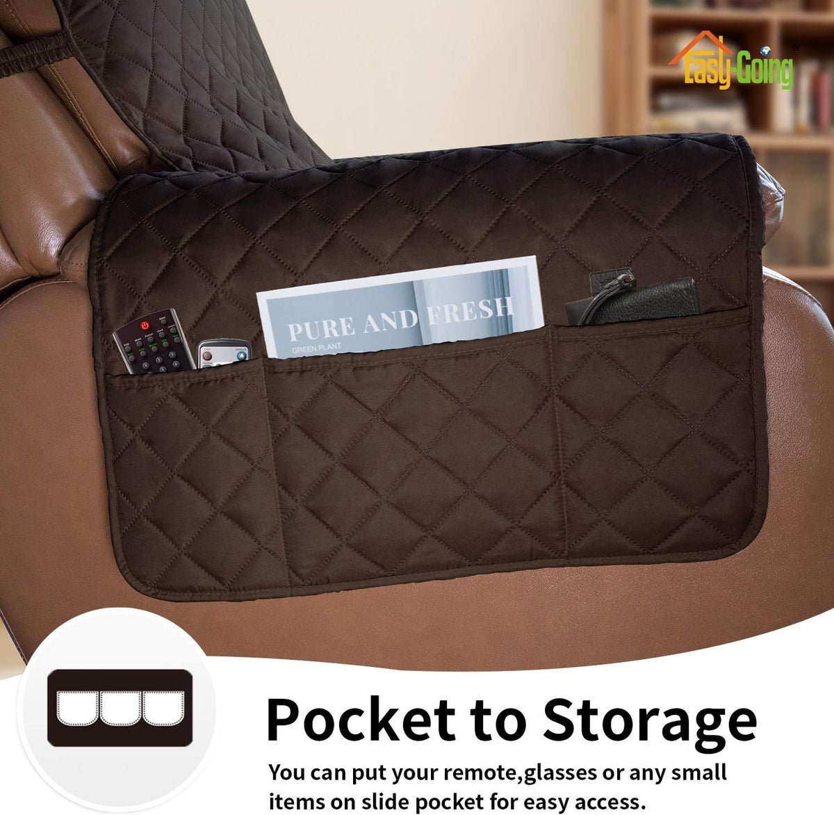 Easy-Going Oversized Recliner Cover Reversible Couch Cover Sofa Cover