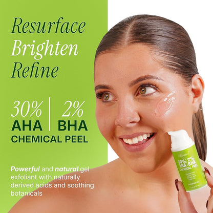Ebanel Chemical Peel for Face, AHA BHA Exfoliator, Glycolic Acid Peel, Salicylic &amp; Lactic Acid Face Peeling Gel