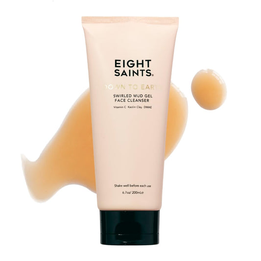 Eight Saints Down To Earth Mud Gel Face Wash, Gentle &amp; Effective Anti Aging Cleanser