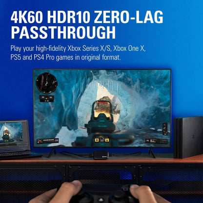 Elgato HD60 S+, External Capture Card, Stream and Record in 1080p60 HDR10 or 4K60 HDR10 with ultra-low latency on PS5..