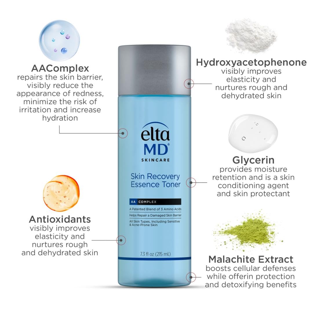 EltaMD Skin Recovery Essence Face Toner, Hydrating Facial Toner for Sensitive Skin, 7.3 oz Bottle