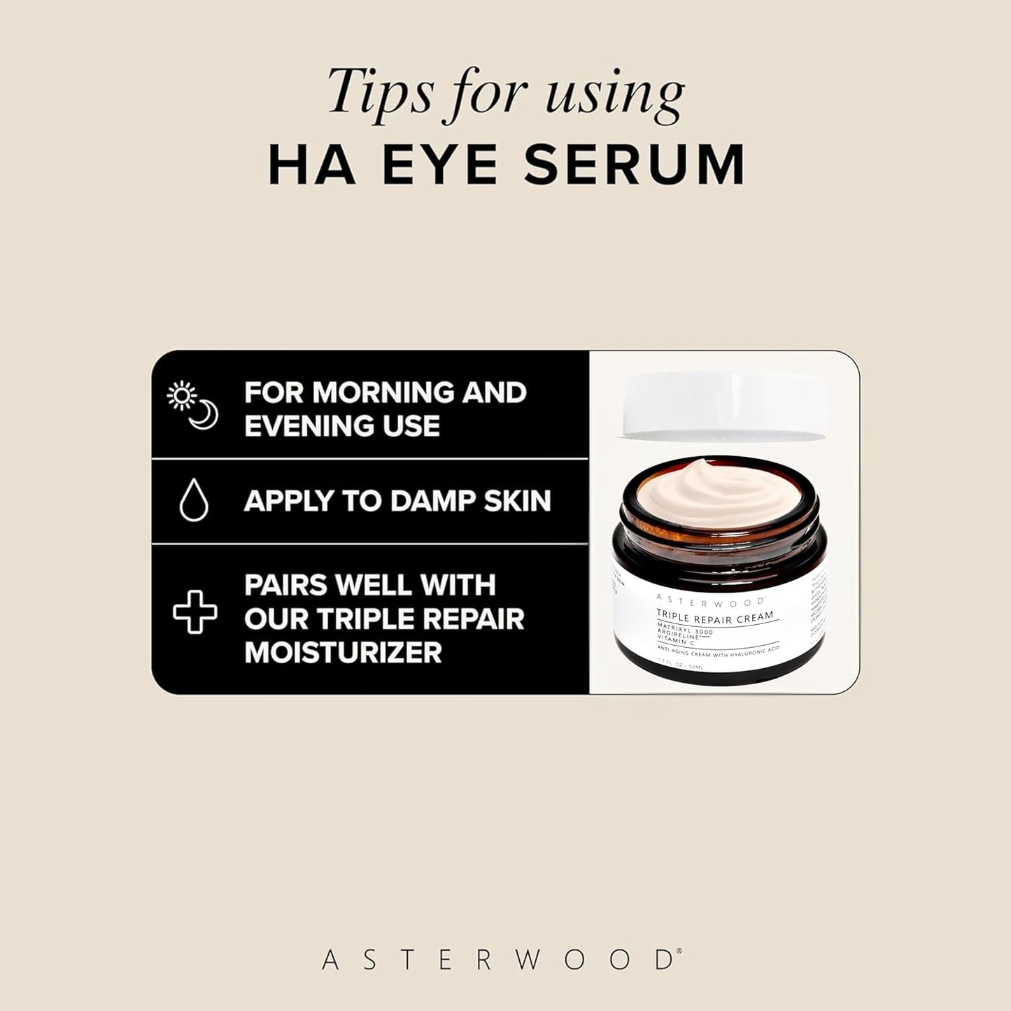 Triple Peptide Eye Serum - Matrixyl 3000 + Argireline + Caffeine + Hyaluronic Acid - Reduces Dark Circles, Puffy Eyes, Fine Lines, & Crow's Feet..
