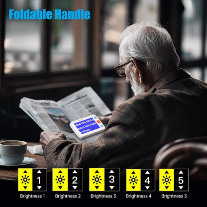 Eyoyo 5" Portable Digital Video Magnifier, 4X-32X Zoom w/Foldable Handle..