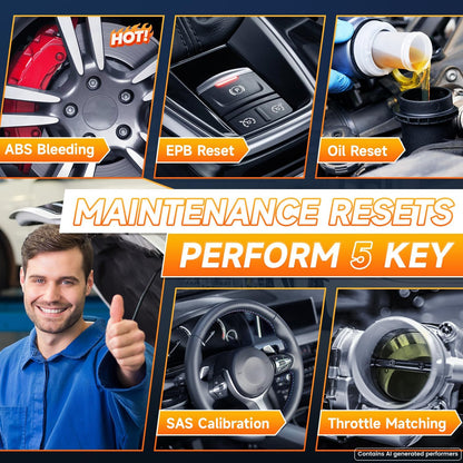 NT614 Elite OBD2 Scanner for DIY Mechanics, Upgrade of NT604, 4 System Diagnostic Tool with 5 Resets