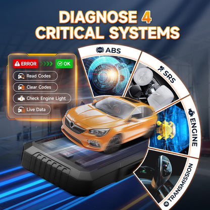 NT614 Elite OBD2 Scanner for DIY Mechanics, Upgrade of NT604, 4 System Diagnostic Tool with 5 Resets