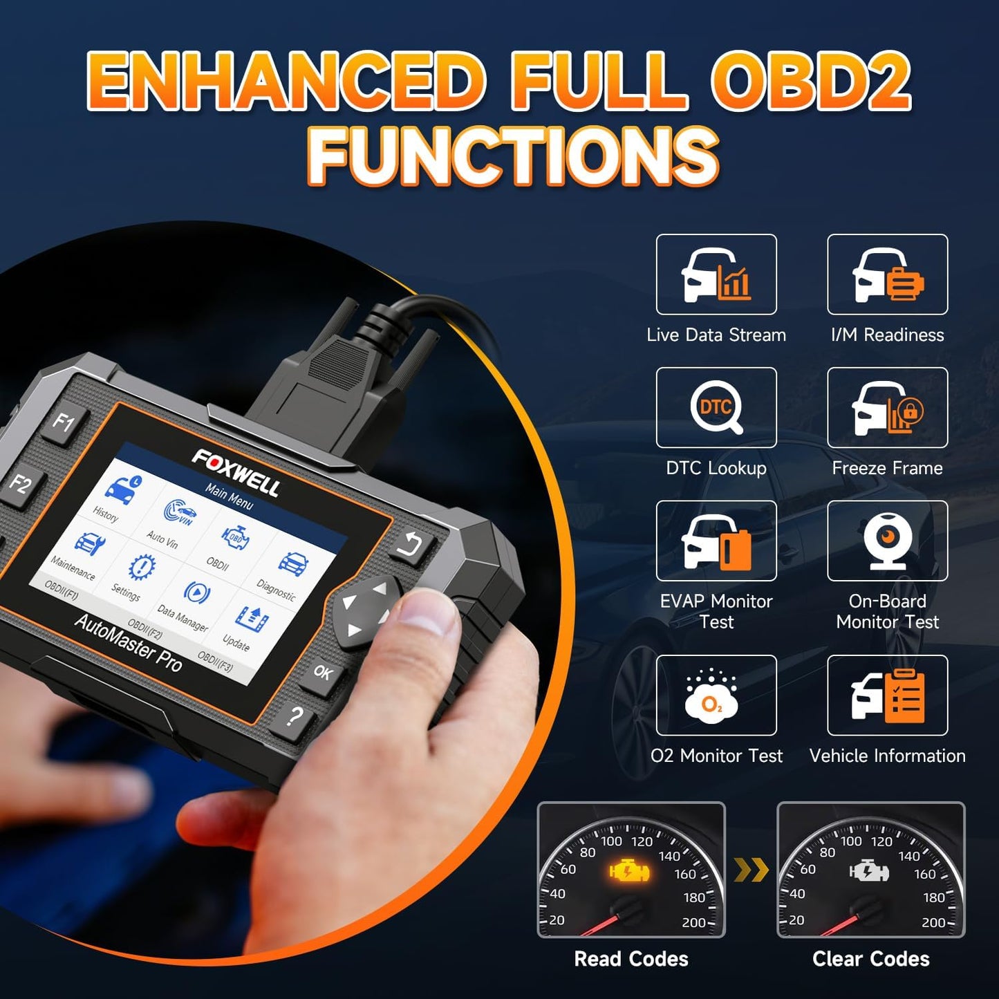 NT614 Elite OBD2 Scanner for DIY Mechanics, Upgrade of NT604, 4 System Diagnostic Tool with 5 Resets