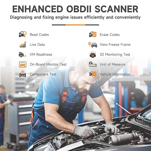 FOXWELL NT201 OBD2 Scanner Car Code Reader Check Engine Light Reader