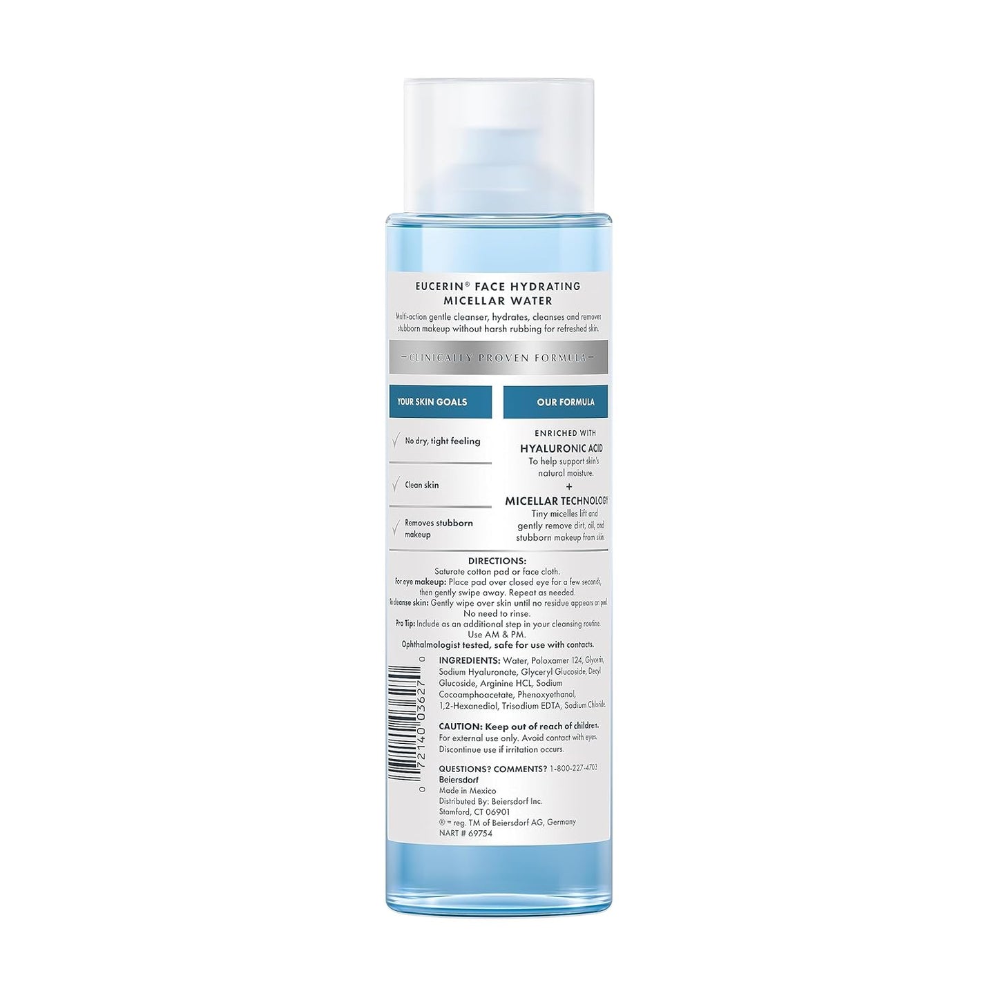 Eucerin Gentle Cleansing Hydrating Gel Cleanser, 13.5 Fl Oz Bottle