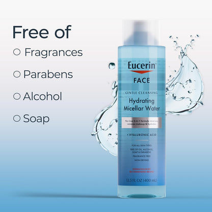 Eucerin Gentle Cleansing Hydrating Gel Cleanser, 13.5 Fl Oz Bottle