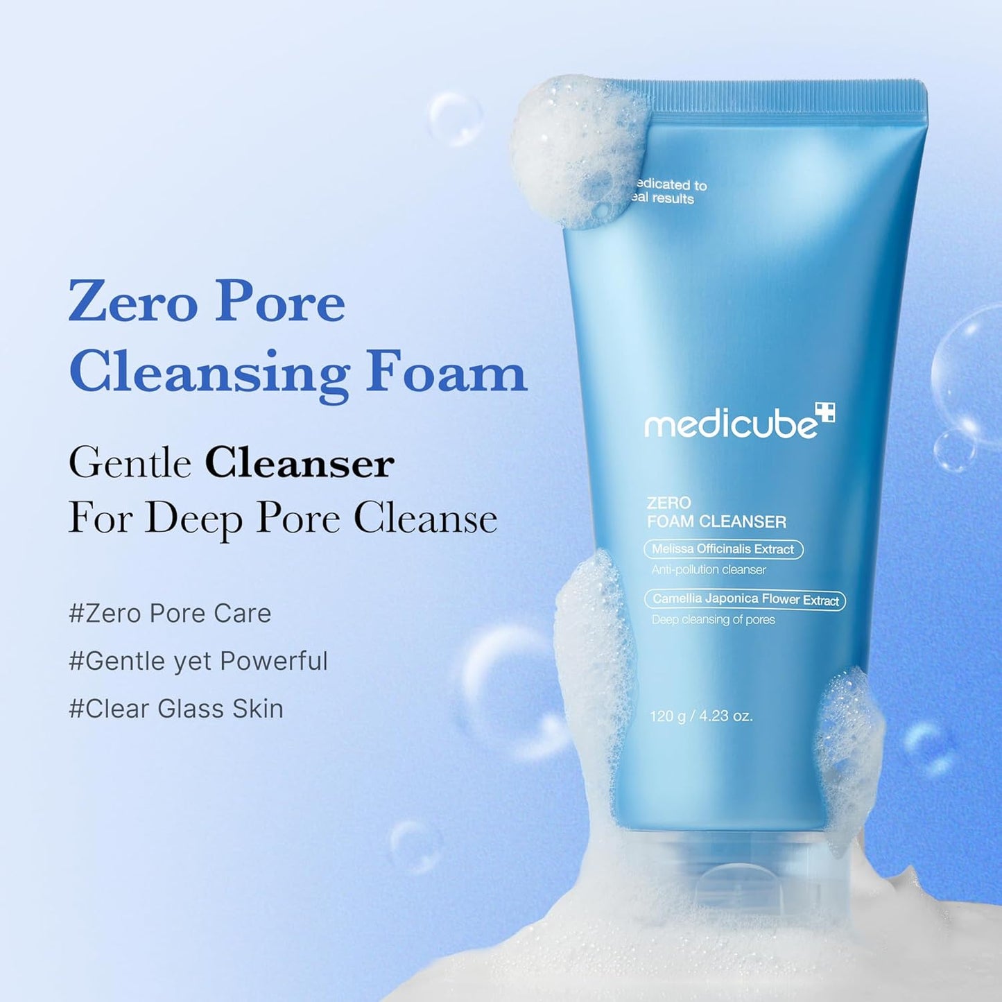 medicube Facial Cleanser Zero Foam Cleanser for Pore &amp; Excess Oil Care | Daily Gentle Cleansing Foam..
