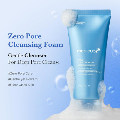 medicube Facial Cleanser Zero Foam Cleanser for Pore &amp; Excess Oil Care | Daily Gentle Cleansing Foam..