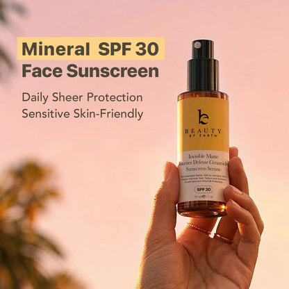 Facial Sunscreen Serum SPF 30 - Broad Spectrum Face Sunblock for Women, Made in the USA with Organic & Natural Ingredients..