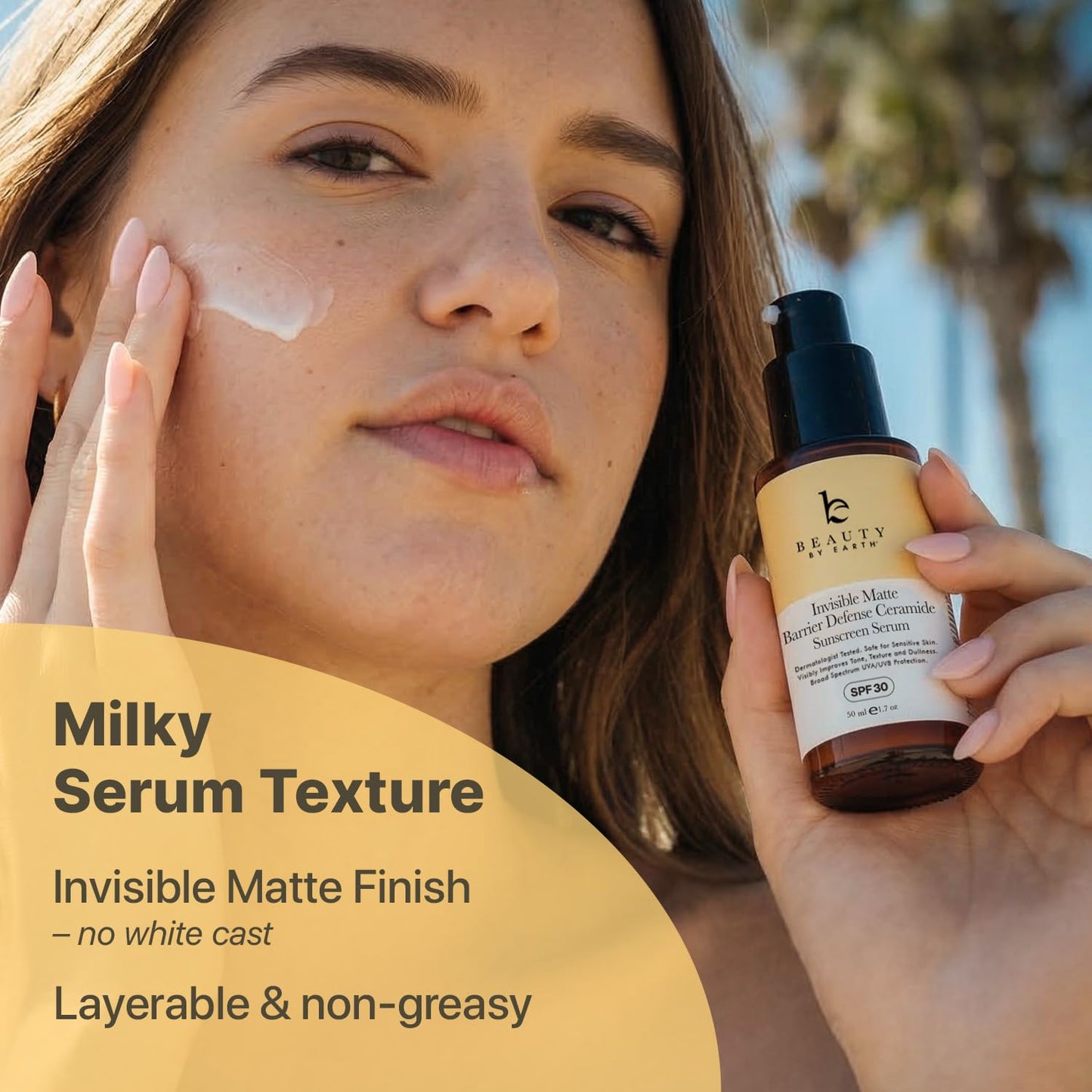 Facial Sunscreen Serum SPF 30 - Broad Spectrum Face Sunblock for Women, Made in the USA with Organic & Natural Ingredients..