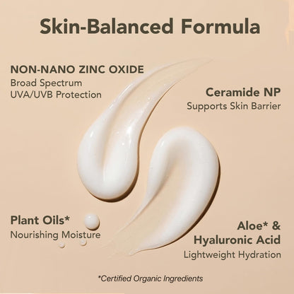 Facial Sunscreen Serum SPF 30 - Broad Spectrum Face Sunblock for Women, Made in the USA with Organic & Natural Ingredients..