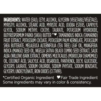 SheaMoisture Facial Wash and Scrub African Black Soap for Blemish Prone Skin to Clarify Skin 4 oz