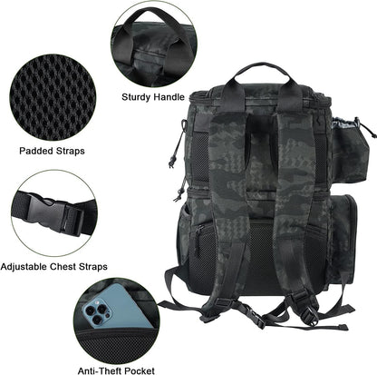 MATEIN Fishing Backpack, Water Resistant Tackle Storage Bag for Men (Camouflage)