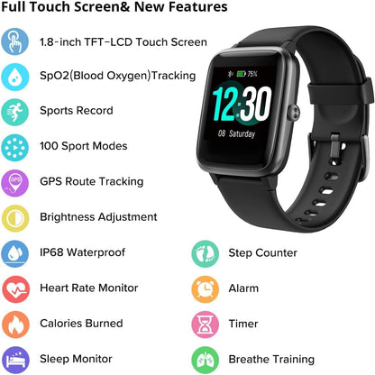 Fitpolo Smart Watch for Men Women(Make/Answer Call),1.8” Ultra-HD Display