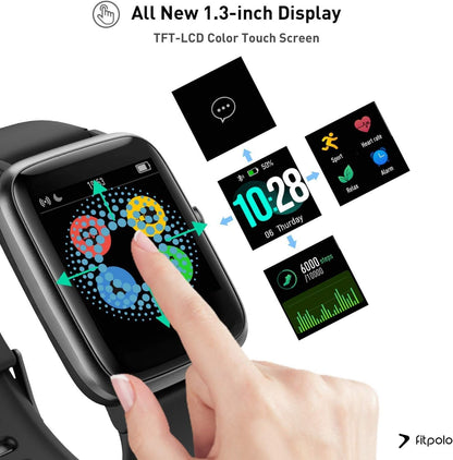 Fitpolo Smart Watch for Men Women(Make/Answer Call),1.8” Ultra-HD Display