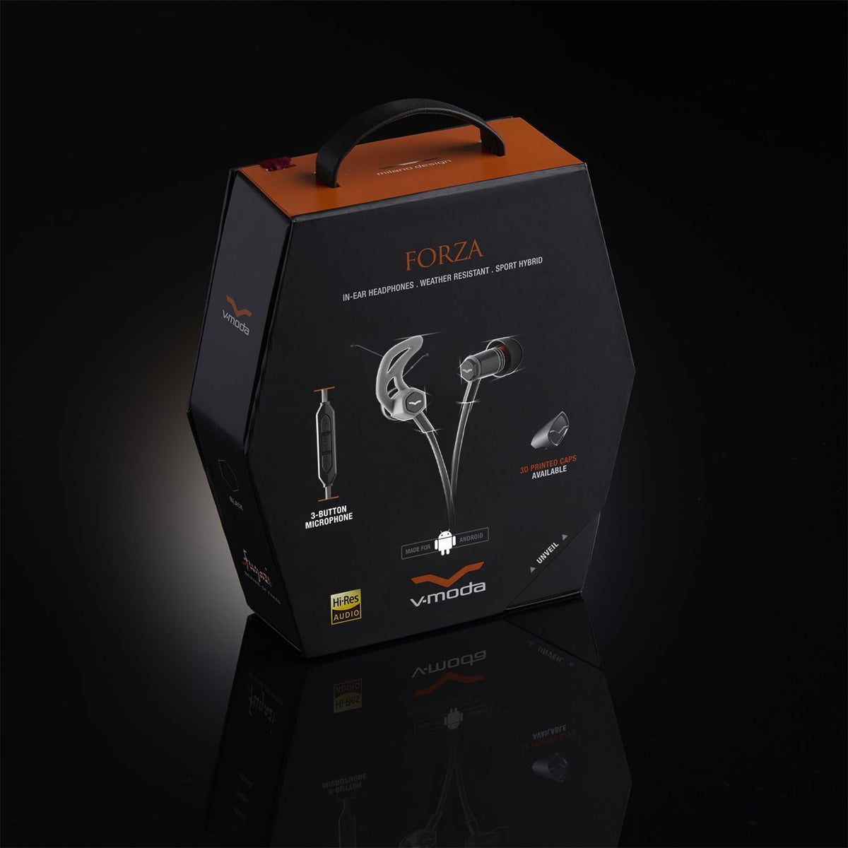 V-Moda Forza in-Ear Headphones with 3-Button Remote and Microphone