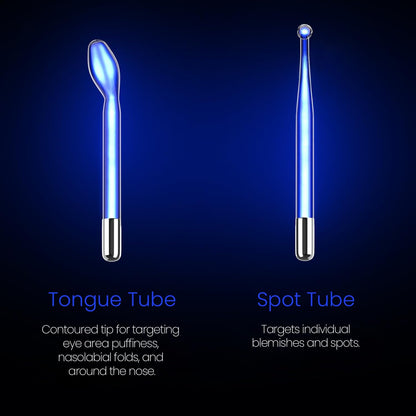4-Piece Fusion Wand Acessory Set for Nuderma Wands - NuDerma NOT Included - Neon &amp; Argon Fusion Glass applicators..