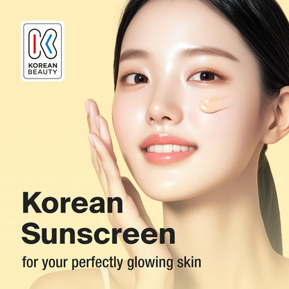 GANGNAM GLOW Day Shield Perfect Sunscreen SPF 50 - Effortless Tinted Sunscreen with Zinc Oxide..