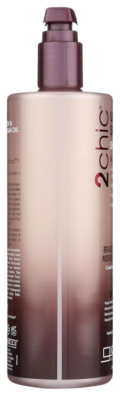 GIOVANNI 2chic Ultra-Sleek Shampoo, Anti-Frizz Formula, Coconut, 24 oz | Brazilian Phyto-Keratin & Moroccan Argan Oil..