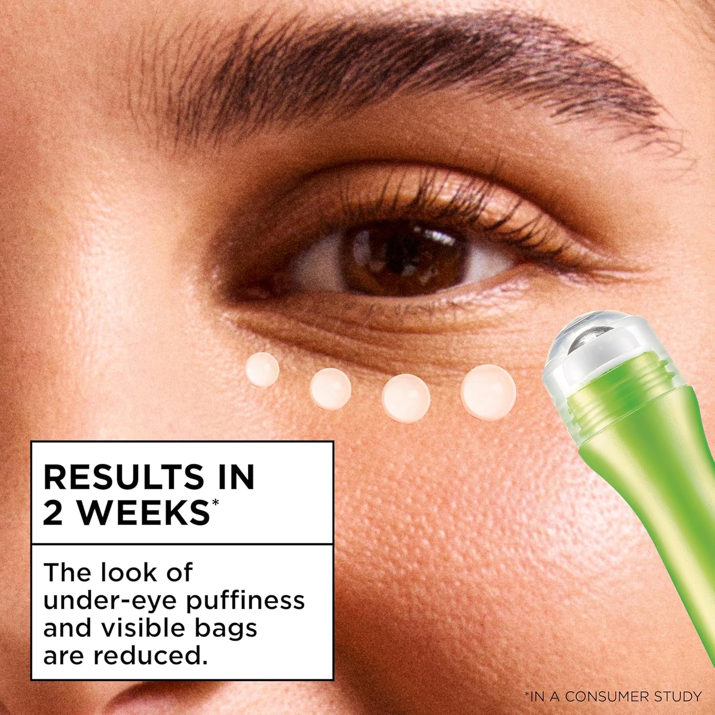 Garnier Clearly Brighter Anti-Puff Eye Roller, Dark Circles Under Eye Treatment with Caffeine and Vitamin C..