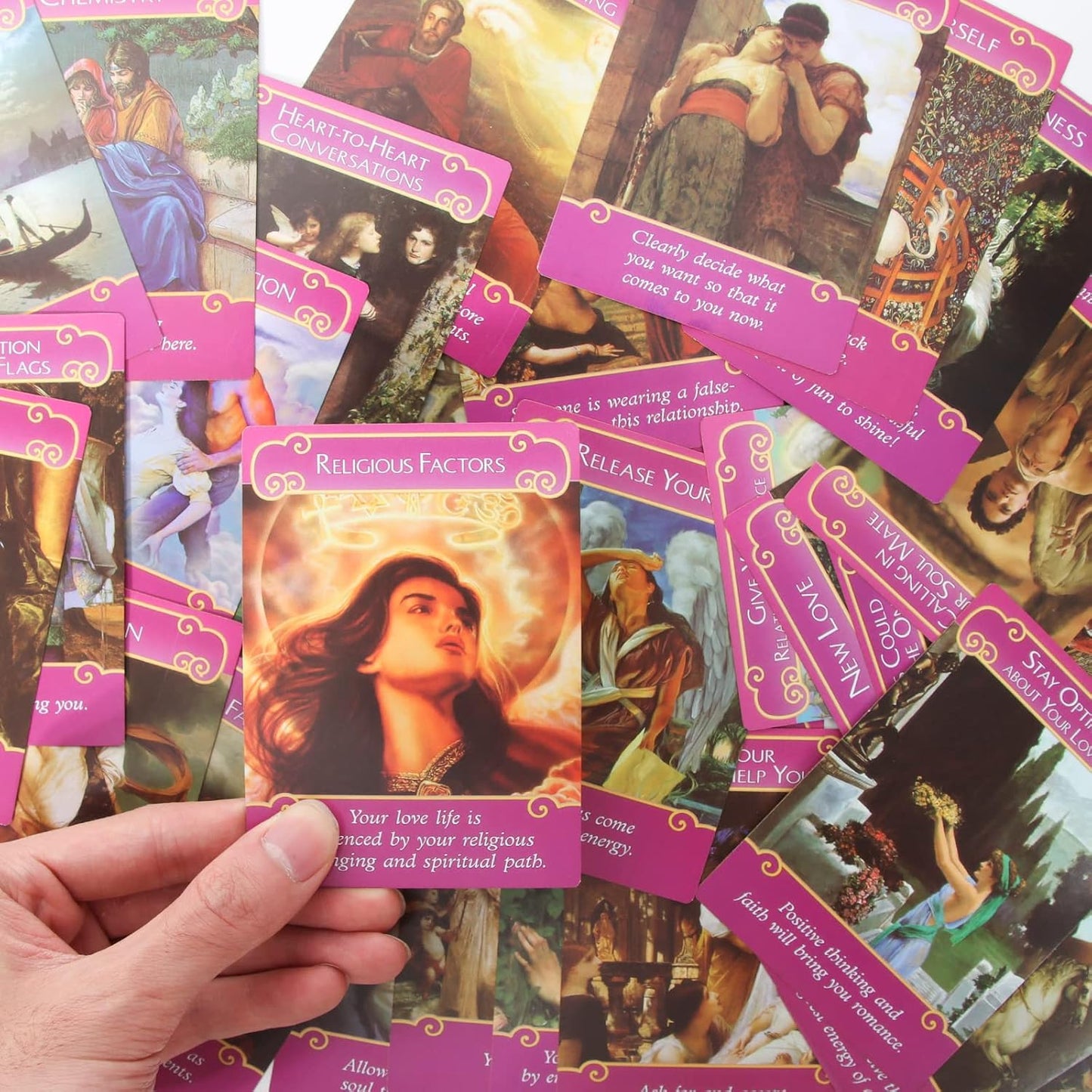 Gayrrnel Tarot Cards Set, 44 Lovers Romance Oracle Cards..