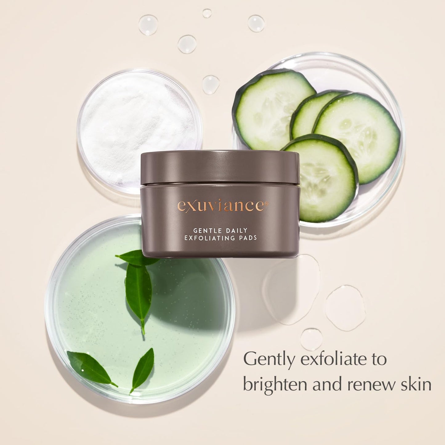EXUVIANCE Gentle Daily Exfoliating Face Pads | PHA Toner &amp; Resurfacing Pore Pads with Vitamin C & E
