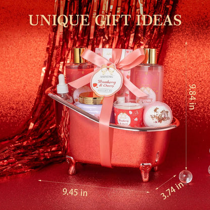 Gift Basket for Women, Strawberry Spa Baskets for Women Gifts