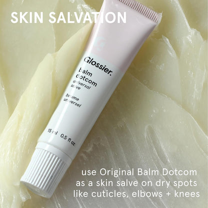 Glossier Balm Dotcom Lip Balm &amp; Universal Salve, Original, Untinted | Up to 12-Hour Moisture, Nourishes Dry Cuticles & Skin..