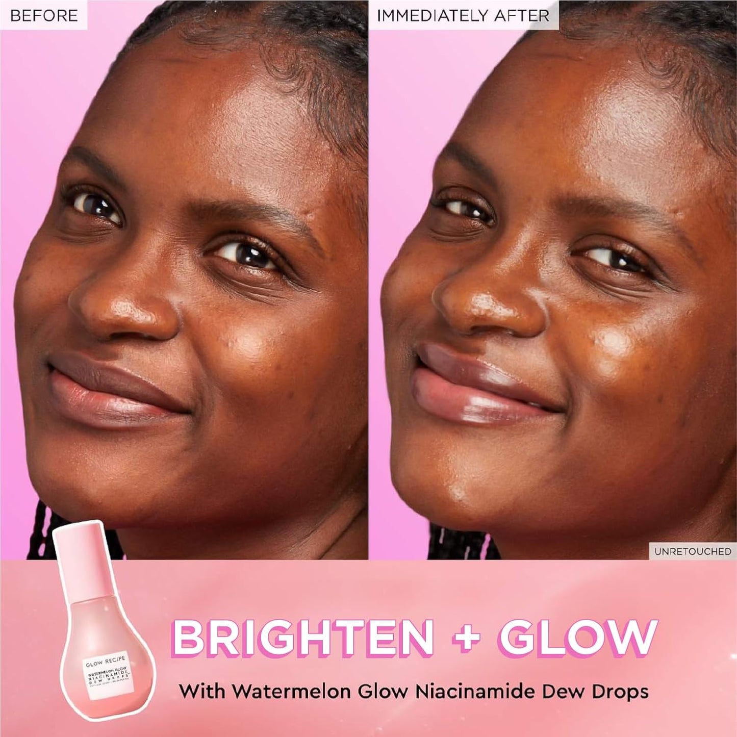 Glow Recipe Watermelon Niacinamide Dew Drops, Travel Size, Korean Niacinamide Serum Drops..