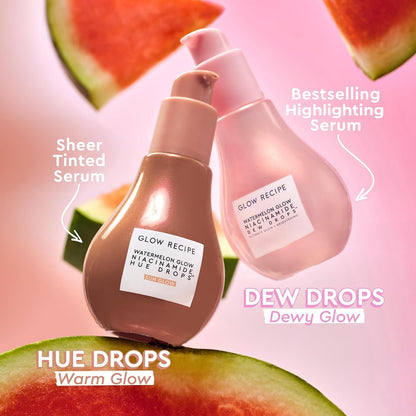 Glow Recipe Watermelon Niacinamide Dew Drops, Travel Size, Korean Niacinamide Serum Drops..