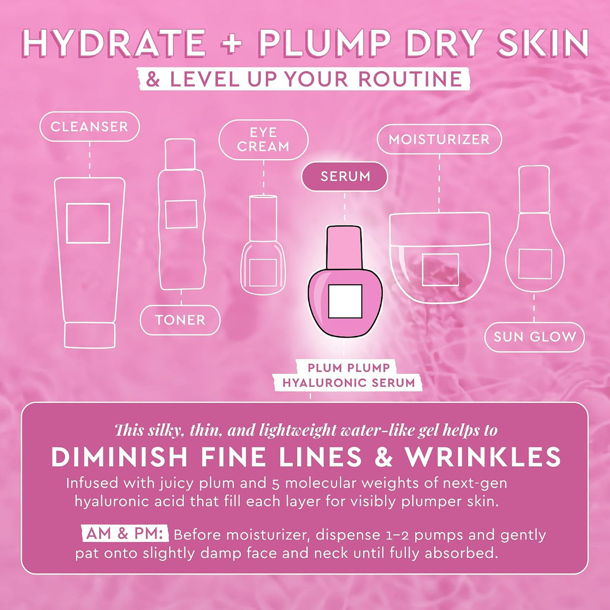 Glow Recipe Plum Plump Hyaluronic Acid Serum, Hydrating + Plumping Face Serum