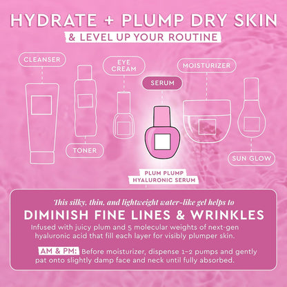 Glow Recipe Plum Plump Hyaluronic Acid Serum, Hydrating + Plumping Face Serum