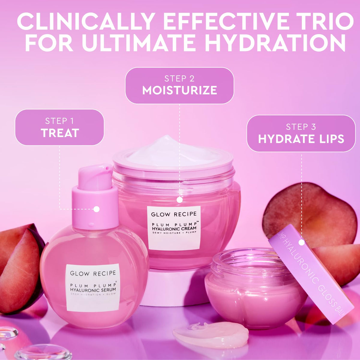 Glow Recipe Plum Plump Hyaluronic Acid Serum, Hydrating + Plumping Face Serum
