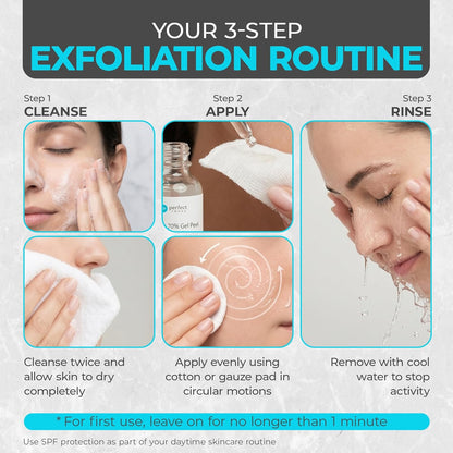Glycolic Gel Peel - Enhanced with Retinol and Green Tea Extract (70% Strength)