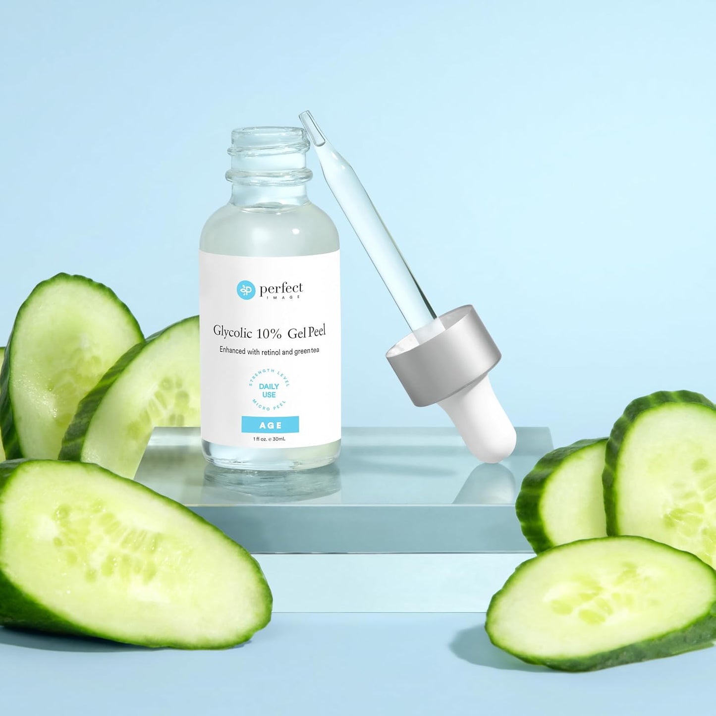 Glycolic Gel Peel - Enhanced with Retinol and Green Tea Extract (10% Strength)