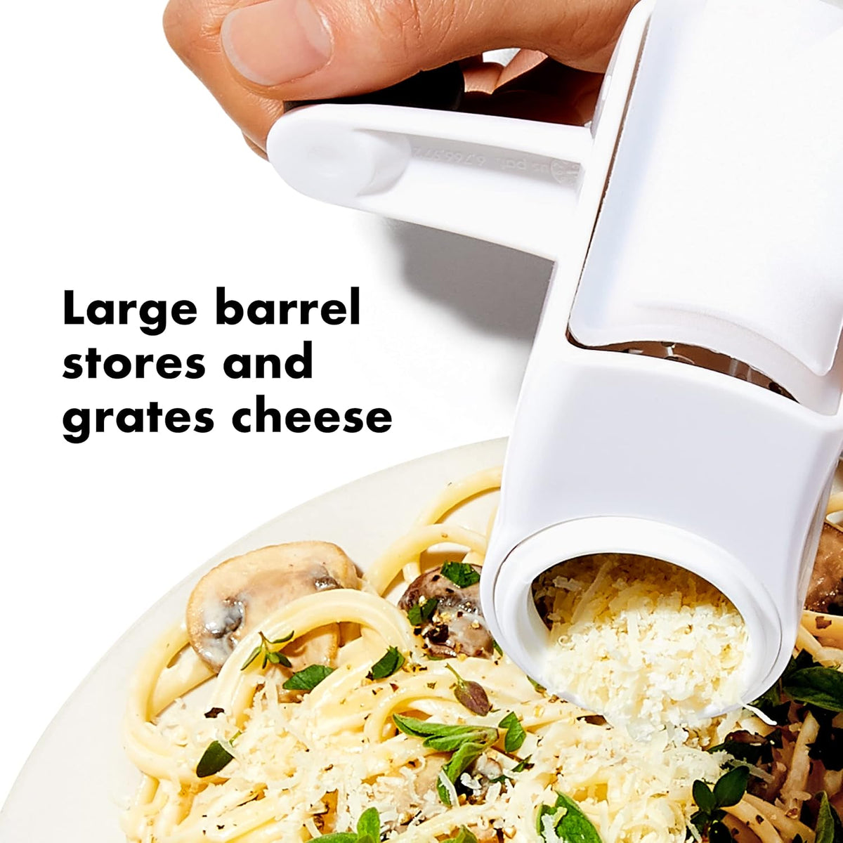 OXO Good Grips Rotary Cheese Grater with Hand Crank, White