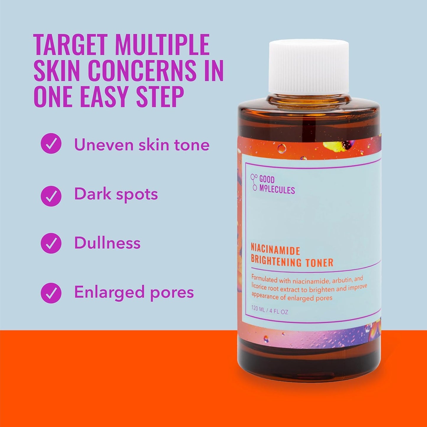Good Molecules Niacinamide Brightening Toner - Toner for Face with Niacinamide and Arbutin for Skin Tone Balancing..