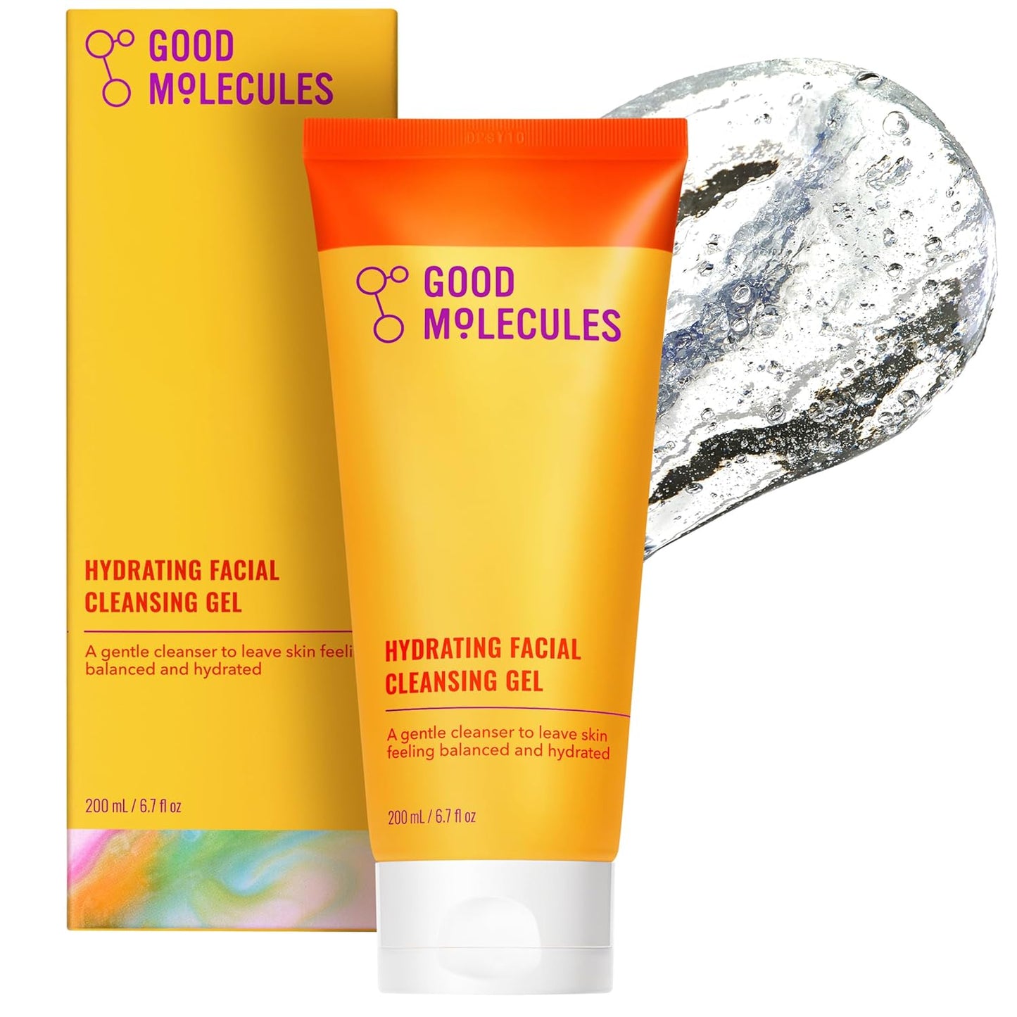 Good Molecules Hydrating Facial Cleansing Gel, Gentle Face Wash, 6.7 fl oz | Gentle daily face wash that removes impurities..