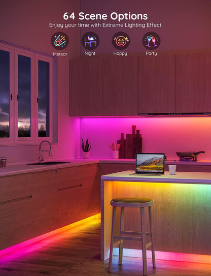 Govee 16.4ft RGBIC LED Strip Lights, Smart App Control Light for Bedroom